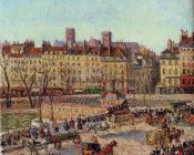 卡米耶 毕沙罗 : The Baths of Samaritaine, Afternoon